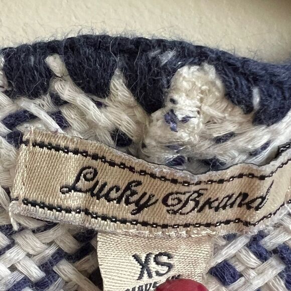 Lucky Brand Pottery super cute fringe multi color Aztec cardigan Size XS - Picture 5 of 5